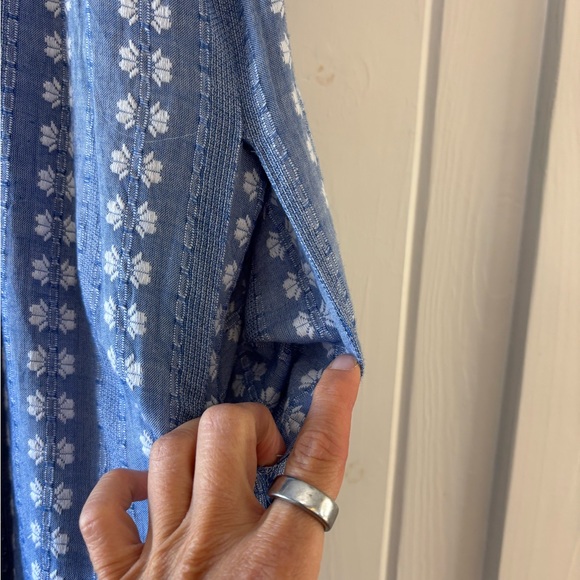 Citrus Called to Surf Isa Jacquard Blue White Maxi Dress Coastal Vacation XXXL - Picture 6 of 11